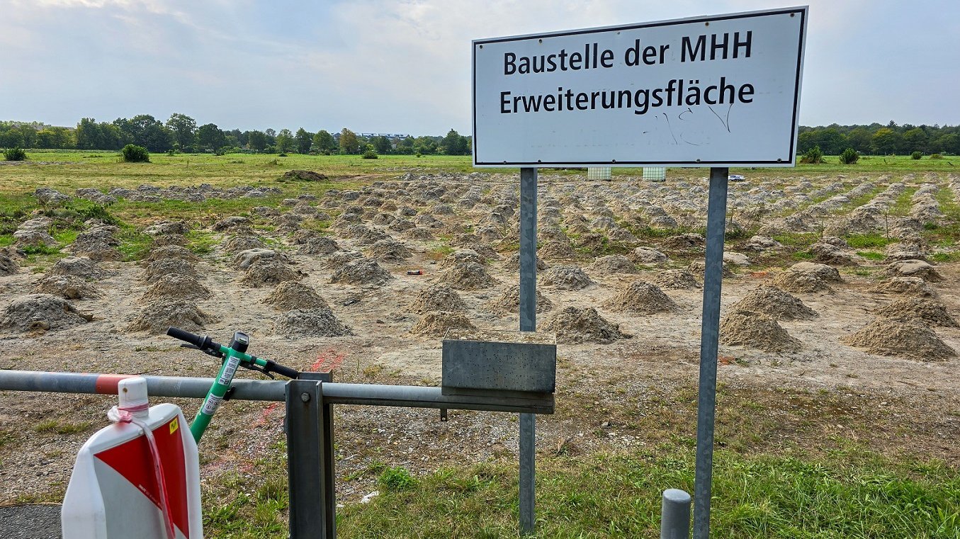 Blick auf das Neubau-Feld am Stadtfelddamm.