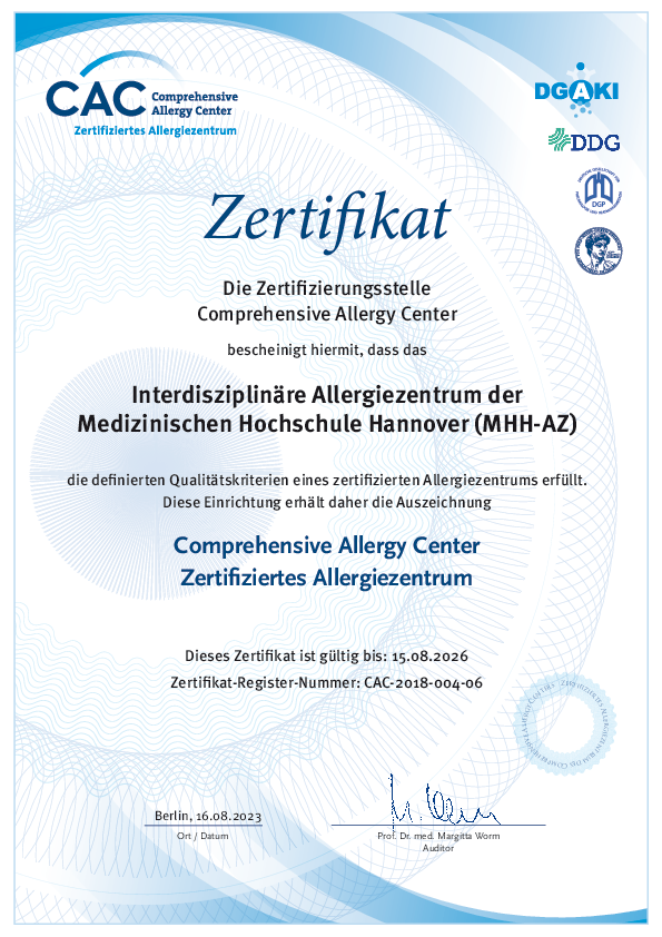 CAC - Zertifiziertes Allergiezentrum