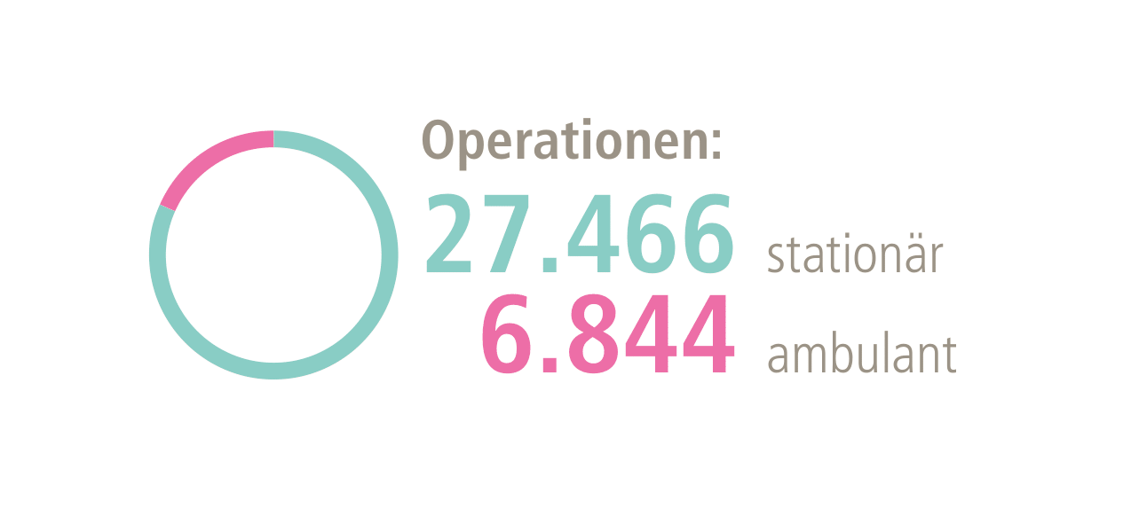 Grafik mit Kreis und Zahlen zu Operationen