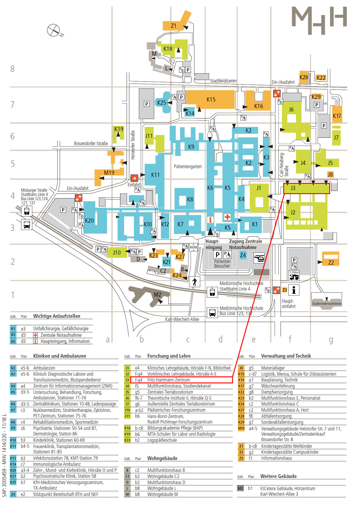 Medizinische Hochschule Hannover Lageplan Zentrum Physiologie